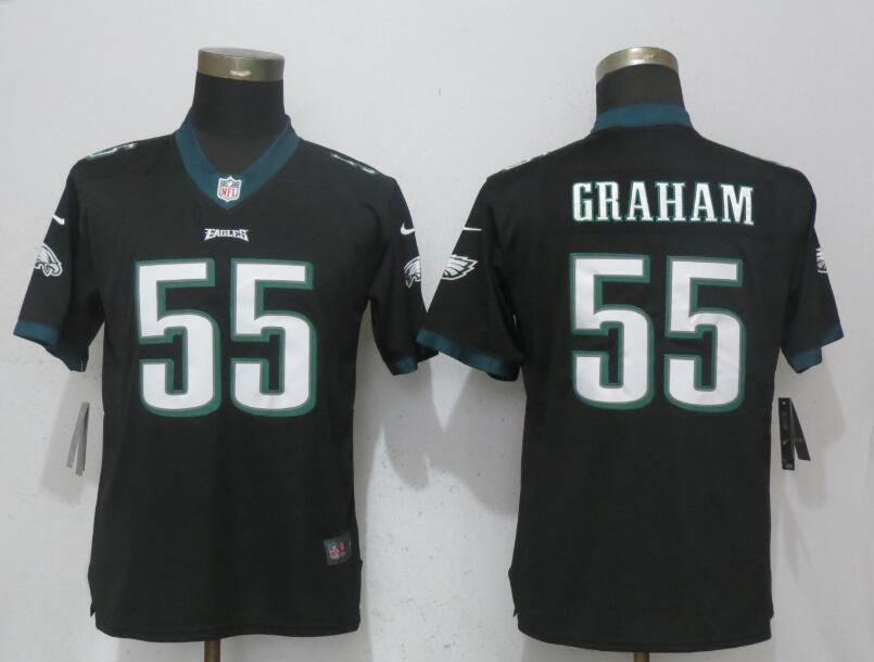 Women Philadelphia Eagles #55 Graham Black Vapor Untouchable Nike Player NFL Jerseys